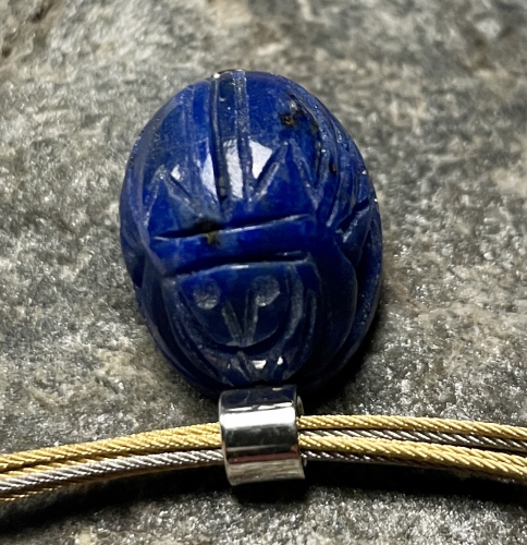 Skarabäus Anhänger Lapis-Lazuli 925 Silber